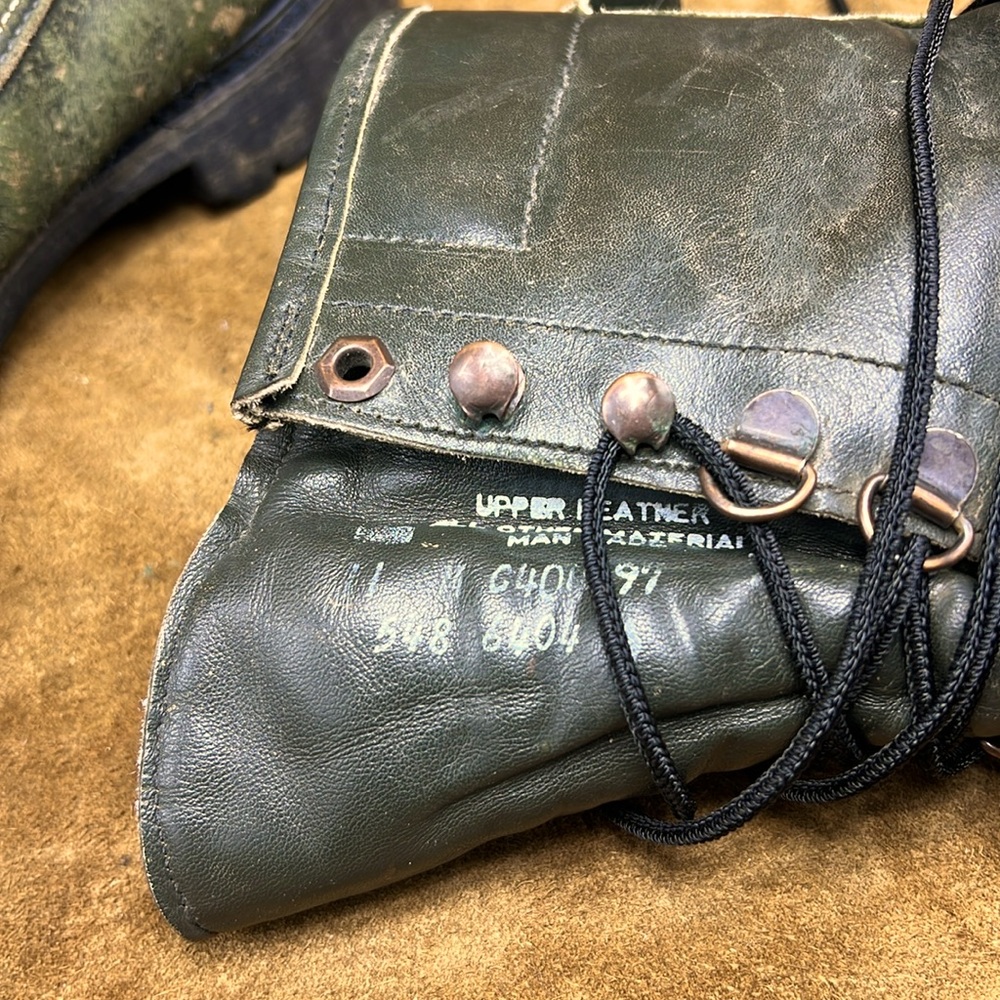Rugged Incredible Hulk Vintage Green Leather Work Boots - Picture 11 of 12